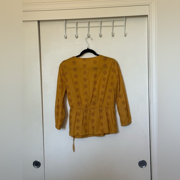 Madewell Scalloped Eyelet Wrap Top - Picture 8 of 9